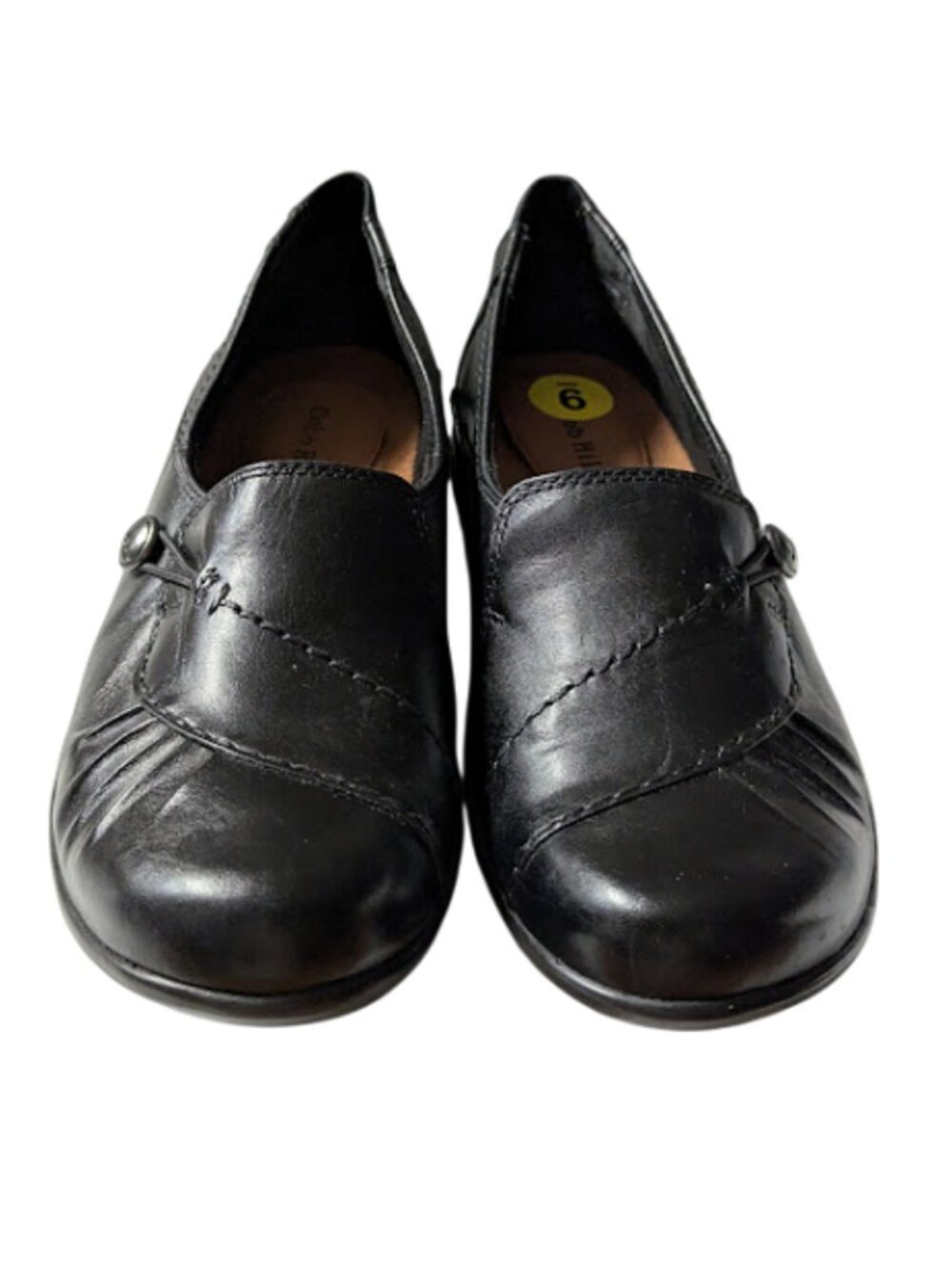 Cobb Hill Rockport Paulette Black Leather Cushion Comfort Loafers Size 9 NWOB - Picture 2 of 7